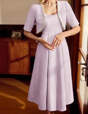 Set rochie și bolero Shein, mov