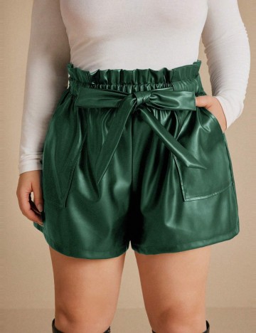 Pantaloni scurți Shein Curve+, verde