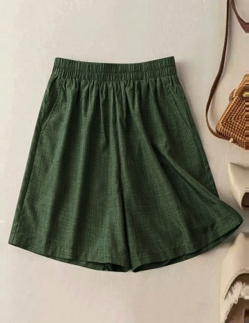 Pantaloni scurți Shein Curve+, verde