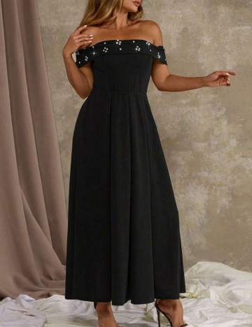 Rochie maxi Shein Curve+, negru