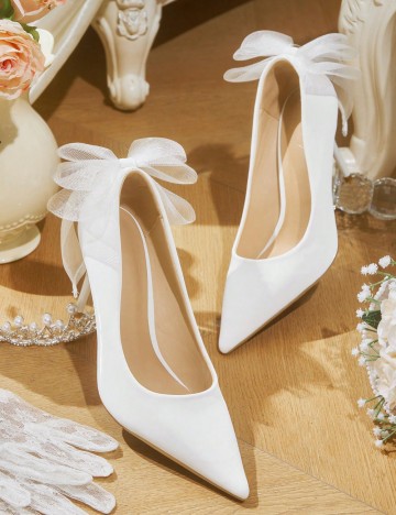 Pantofi cu toc Shein, alb