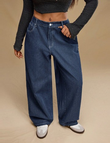 Jeans Shein Curve+, albastru