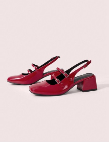 Pantofi cu toc CUCCOO by SHEIN, roșu