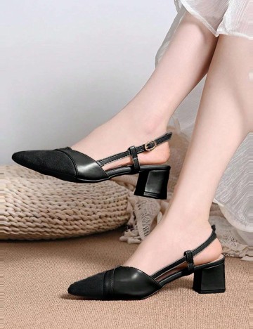 Pantofi cu toc Shein, negru
