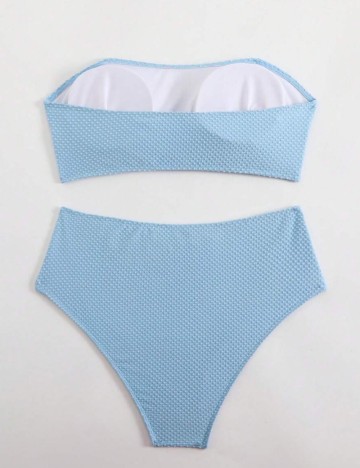 Costum de baie Shein Curve+, albastru