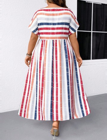 Rochie maxi Shein Curve+, alb