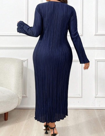 Rochie midi Shein Curve+, bleumarin