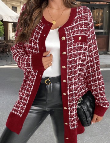 Cardigan Shein Curve+, mix culori