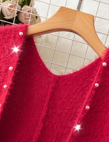 Cardigan Shein Curve+, roșu