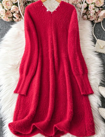 Cardigan Shein Curve+, roșu