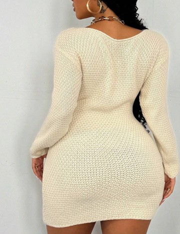 Rochie mini Shein Curve+, bej