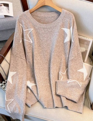 Pulover Shein Curve+, bej