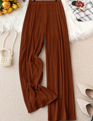 Pantaloni Shein Curve+, cărămiziu