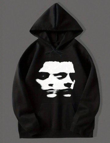 Hanorac Shein MANFINITY, negru