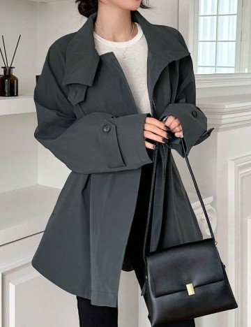 Trench Shein DAZY, gri