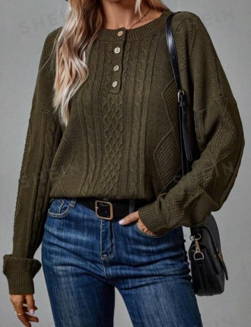 Pulover Shein Emery Rose, verde