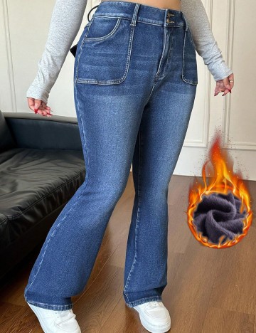 Jeans Shein Curve+, albastru