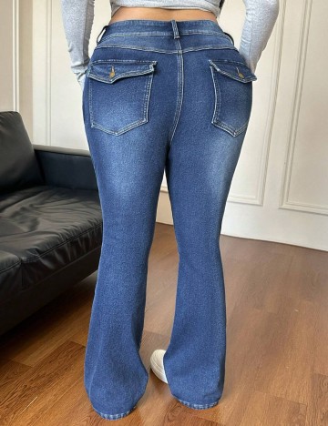 Jeans Shein Curve+, albastru