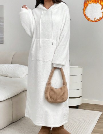 Rochie tip hanorac Shein, alb