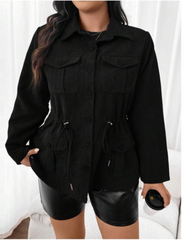 Jachetă Shein Curve+, negru