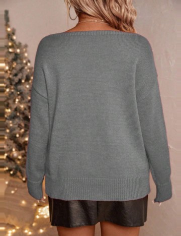 Pulover Shein Curve+, gri