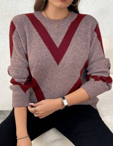 Pulover Shein Curve+, mix culori