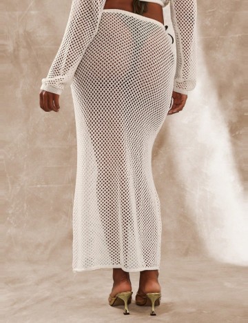 Fustă de plajă Shein Curve+ MUSERA, crem