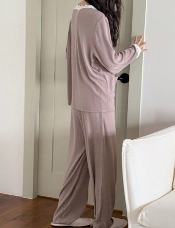 Compleu pijamale Shein DAZY, mov