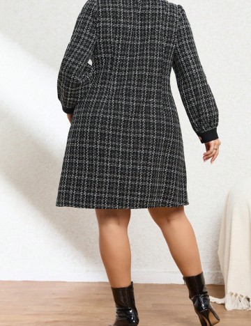 Rochie tip cămașă Shein Curve+, mix culori