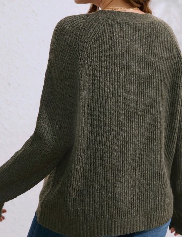 Cardigan Shein Curve+, kaki
