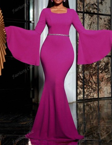 Rochie de ocazie Shein FAERIESTY, mov