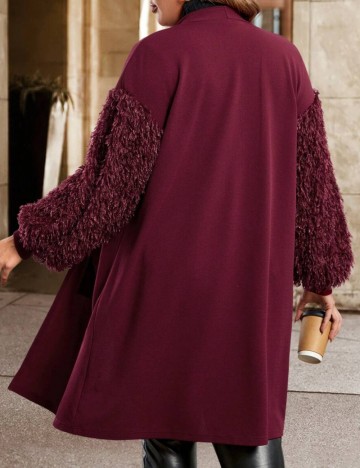 Cardigan Shein Curve+, vișiniu