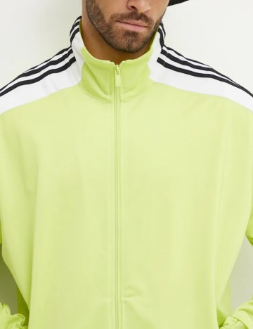 Bluză cu fermoar Adidas, verde
