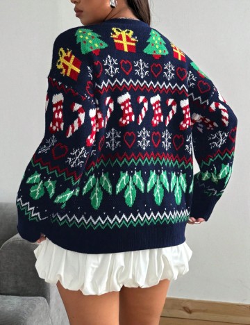 Cardigan Shein Curve+, mix culori