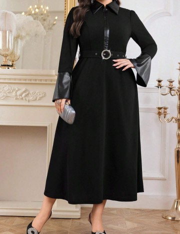 Rochie maxi Shein Curve+, negru