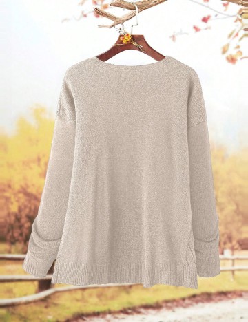 Pulover Shein Curve+, bej