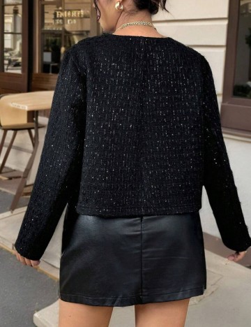 Sacou Shein Curve+, negru