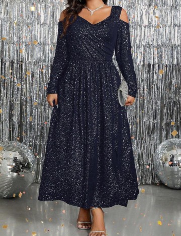 Rochie maxi Shein Curve+, mix culori