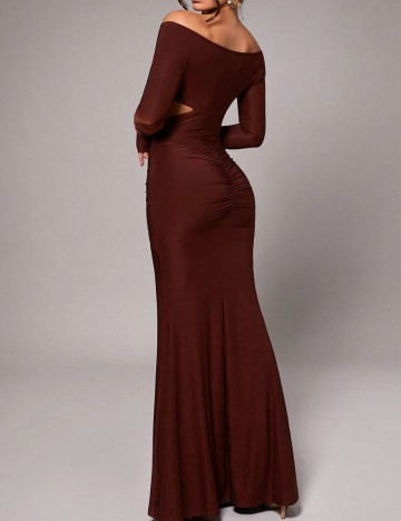 Rochie maxi Shein Silquee, cărămiziu