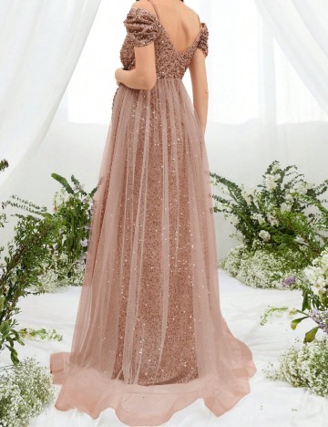 Rochie de ocazie Shein, kaki