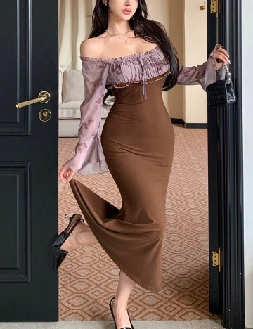 Rochie maxi Shein, maro