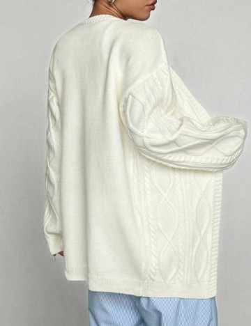 Cardigan Shein, alb