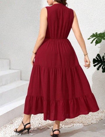 Rochie midi Shein Curve+, roșu