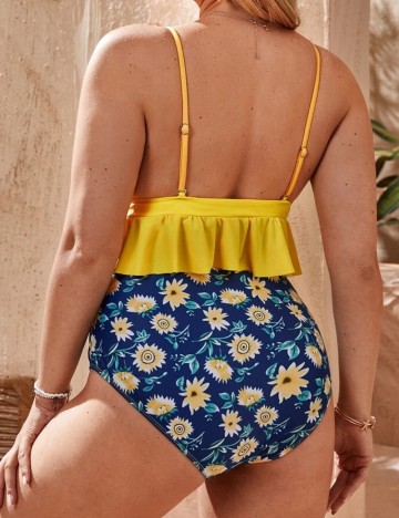 Costum de baie întreg Shein Curve+, mix culori