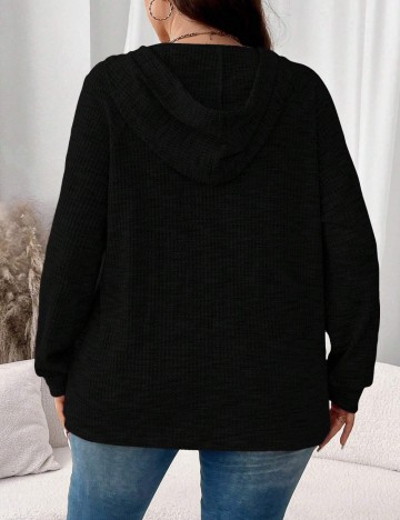 Hanorac Shein Curve+, negru