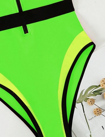 Costum de baie întreg Shein, neon