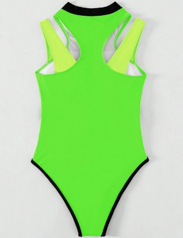 Costum de baie întreg Shein, neon
