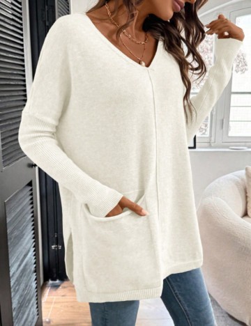 Pulover Shein, crem