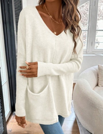 Pulover Shein, crem