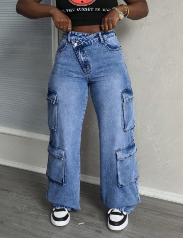 Jeans Shein, albastru